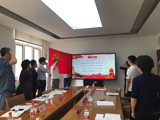 图为主题党日活动现场